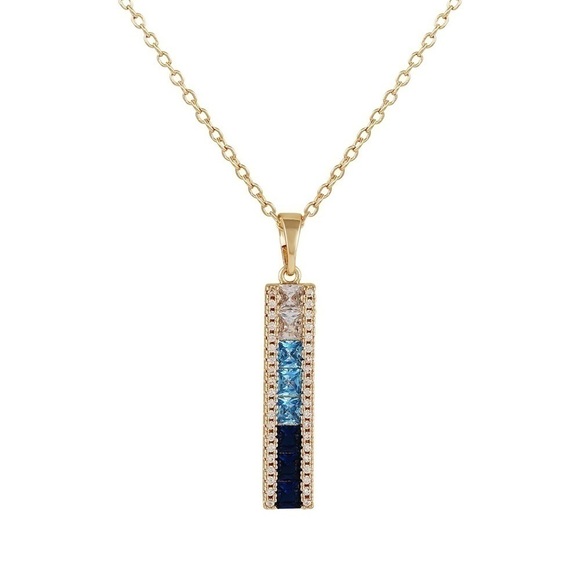Vince Camuto Blue Ombre Pendant Necklace - Picture 1 of 6